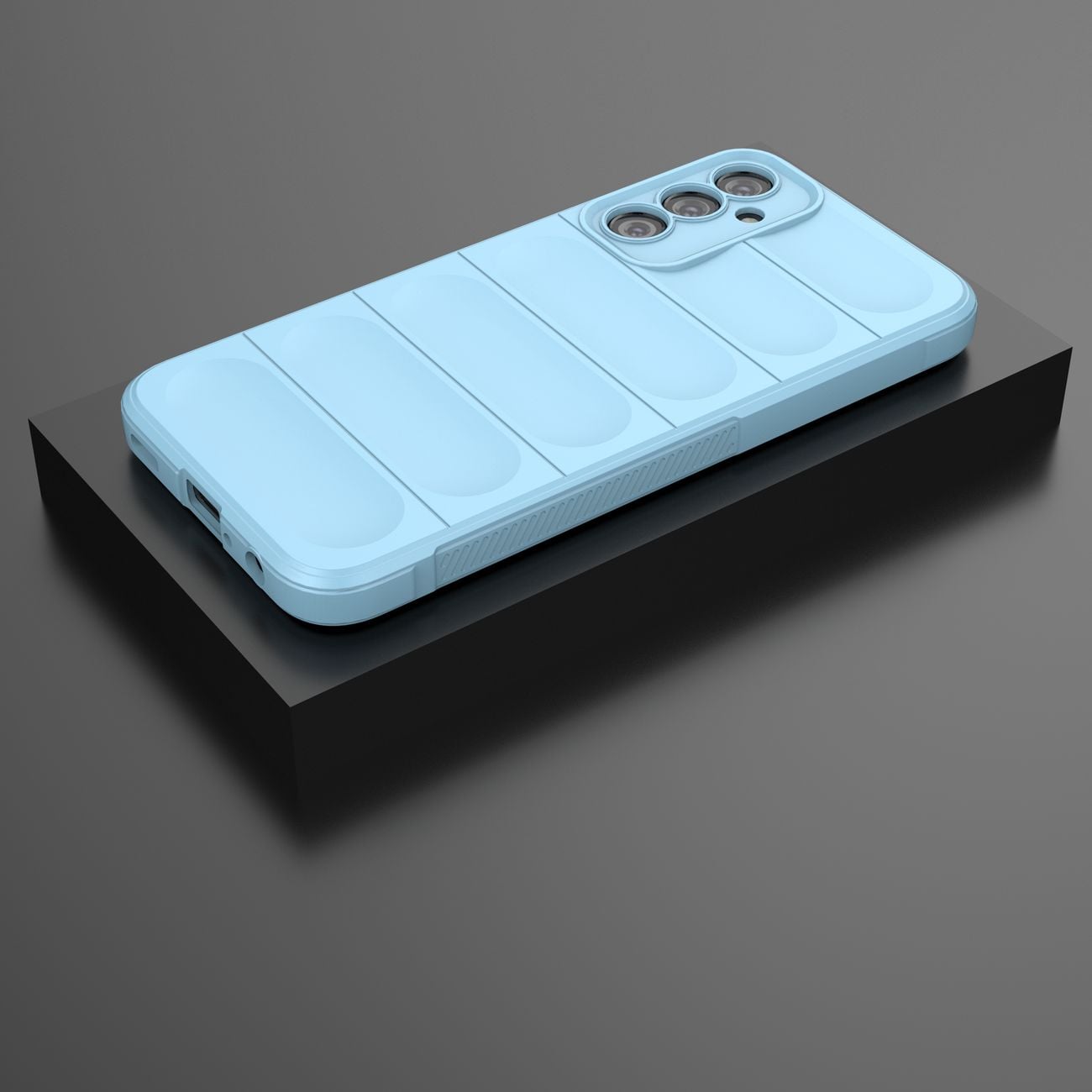 Magic Shield-etui til Samsung Galaxy A24 4G fleksibelt panseret cover lyseblå