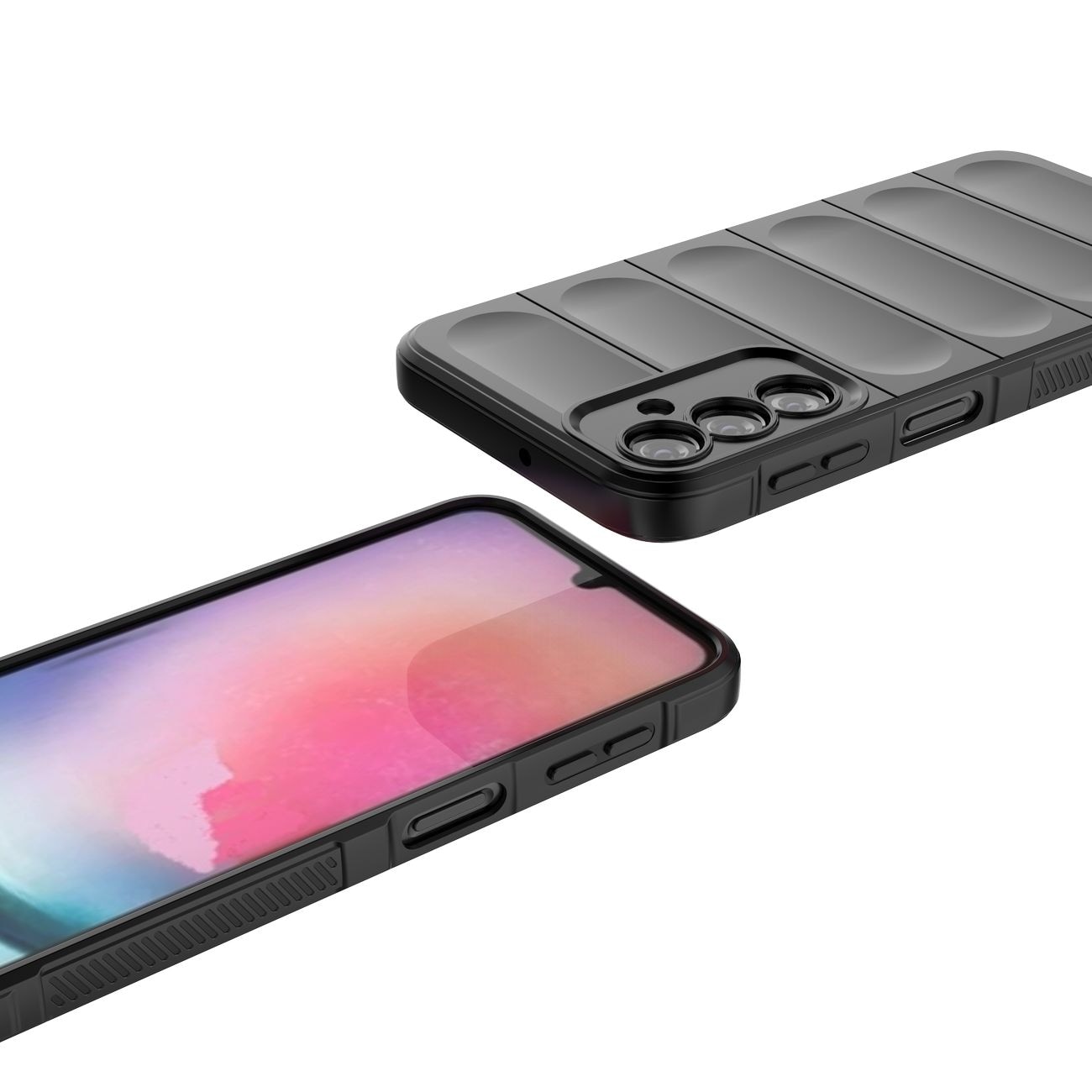 Magic Shield-etui til Samsung Galaxy A24 4G fleksibelt panseret cover lyseblå