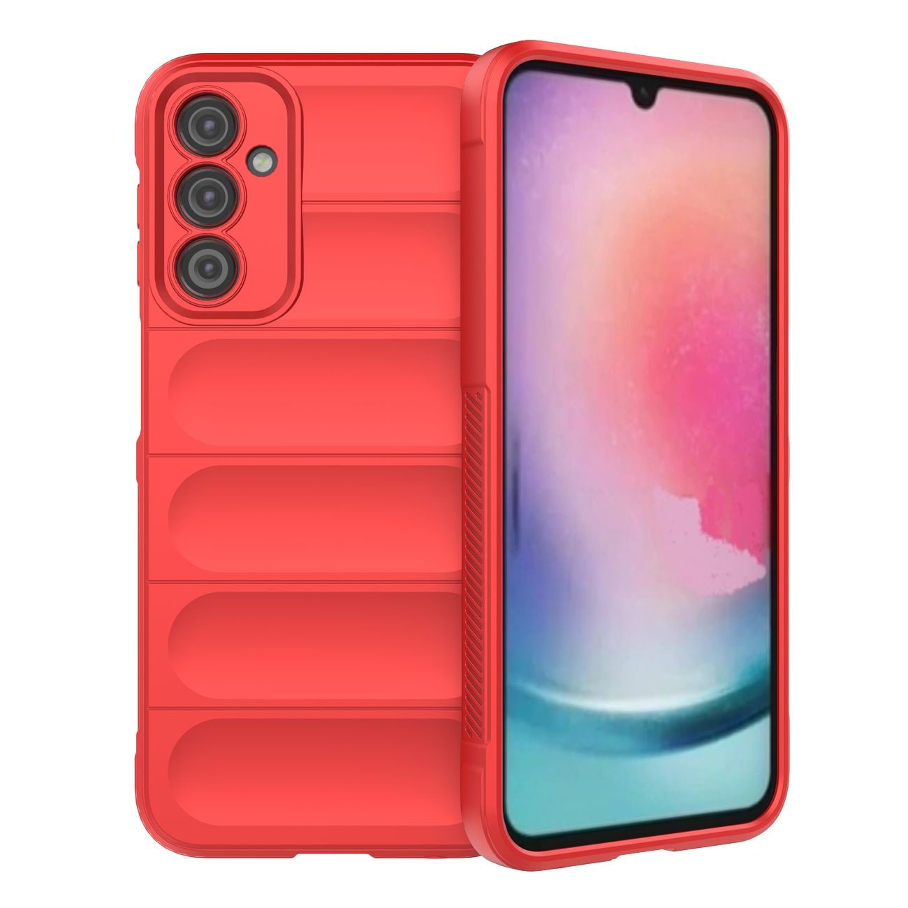 Magic Shield-etui til Samsung Galaxy A24 4G fleksibelt panseret cover rød
