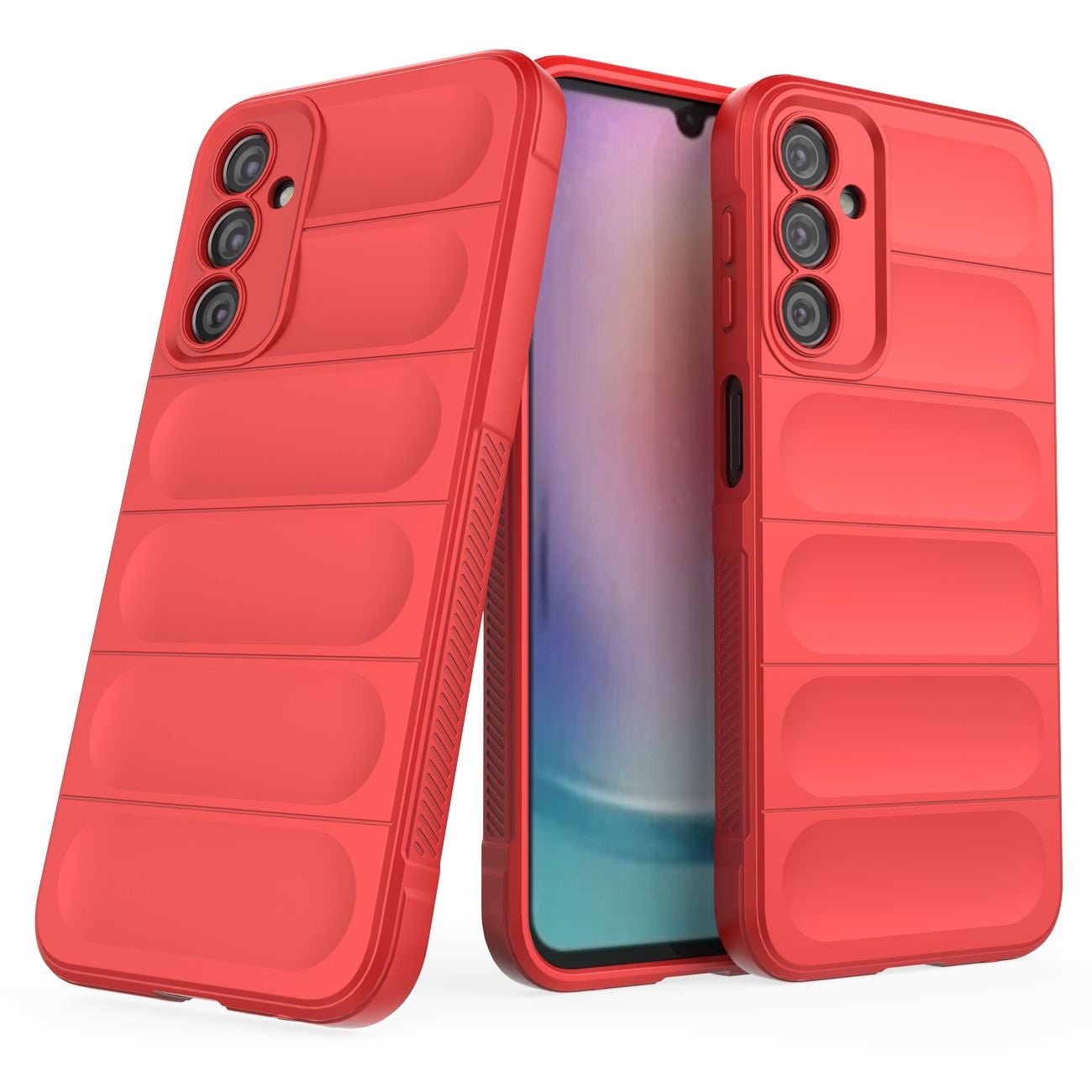 Magic Shield-etui til Samsung Galaxy A24 4G fleksibelt panseret cover rød