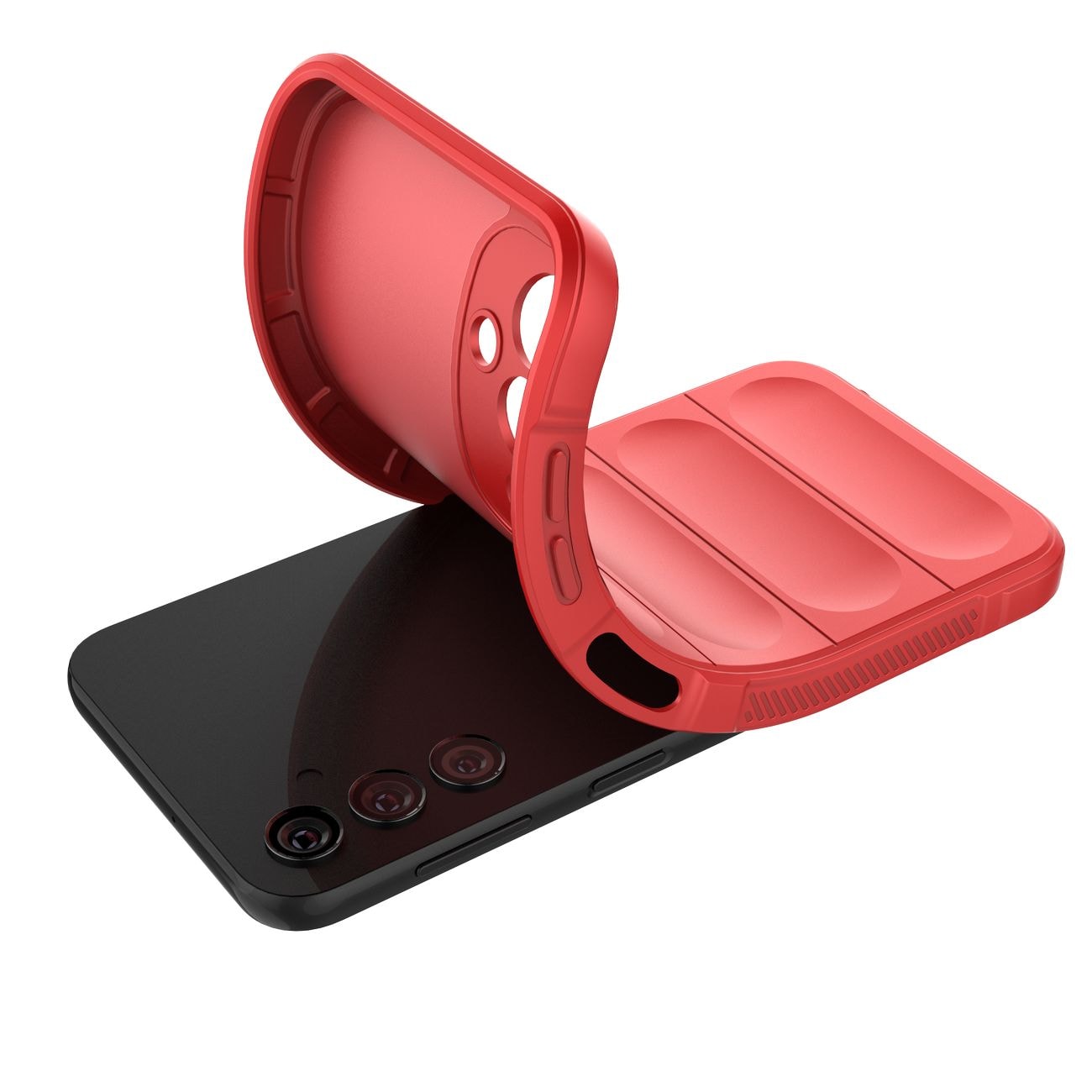 Magic Shield-etui til Samsung Galaxy A24 4G fleksibelt panseret cover rød