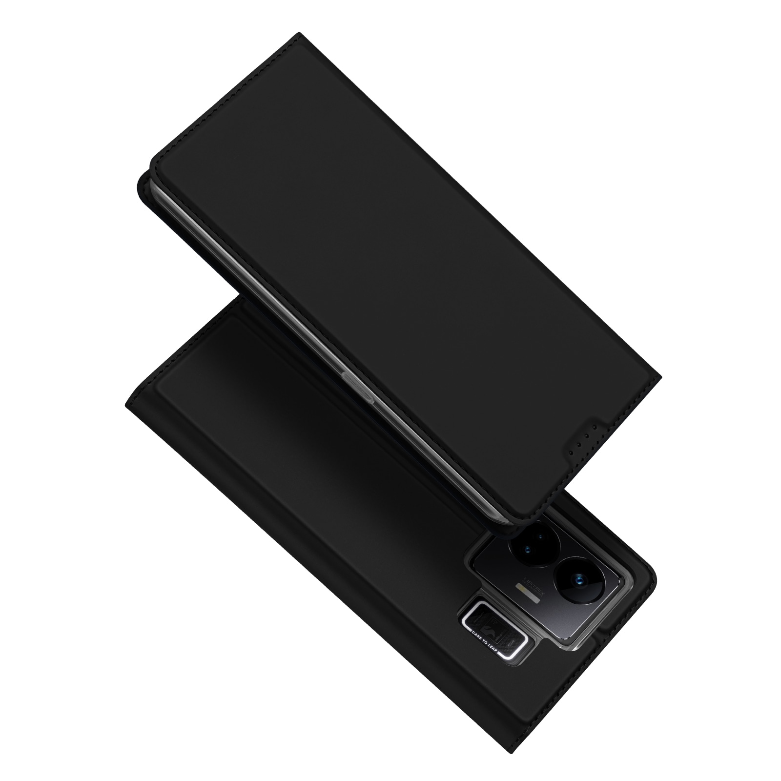 Dux Ducis Skin Pro-etui til Realme GT Neo 5 / Realme GT3 Flip Cover Card Wallet Stand Sort