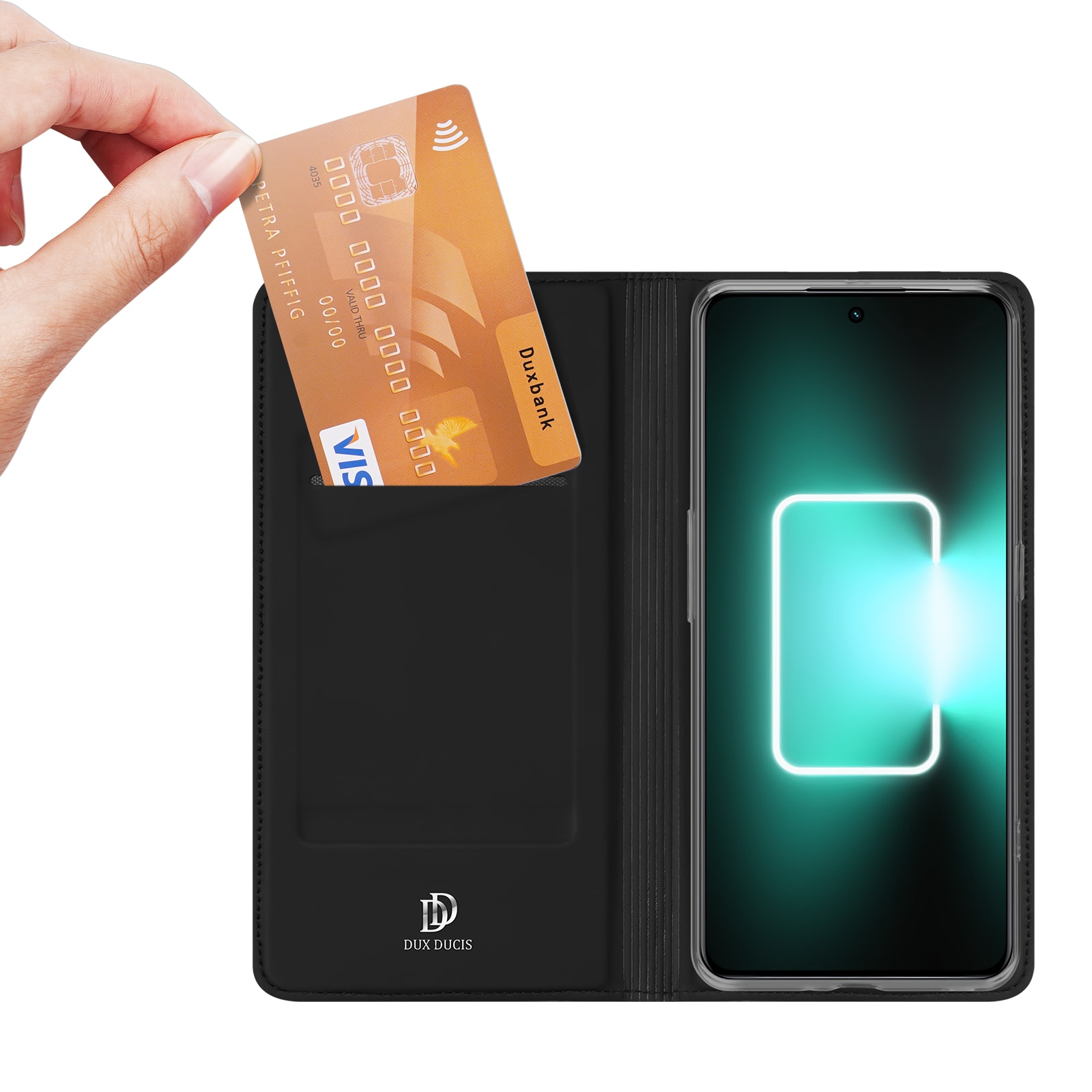 Dux Ducis Skin Pro-etui til Realme GT Neo 5 / Realme GT3 Flip Cover Card Wallet Stand Sort