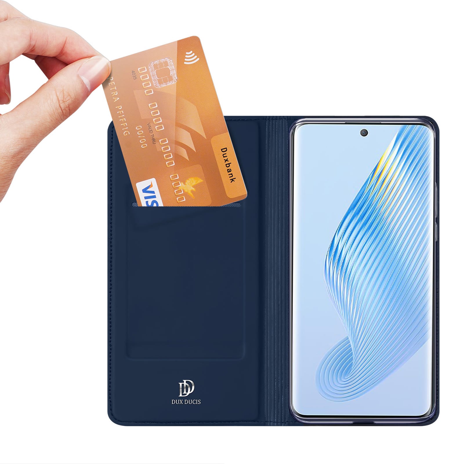 Dux Ducis Skin Pro-etui til Honor Magic5 Flip Card Wallet Stand Blue