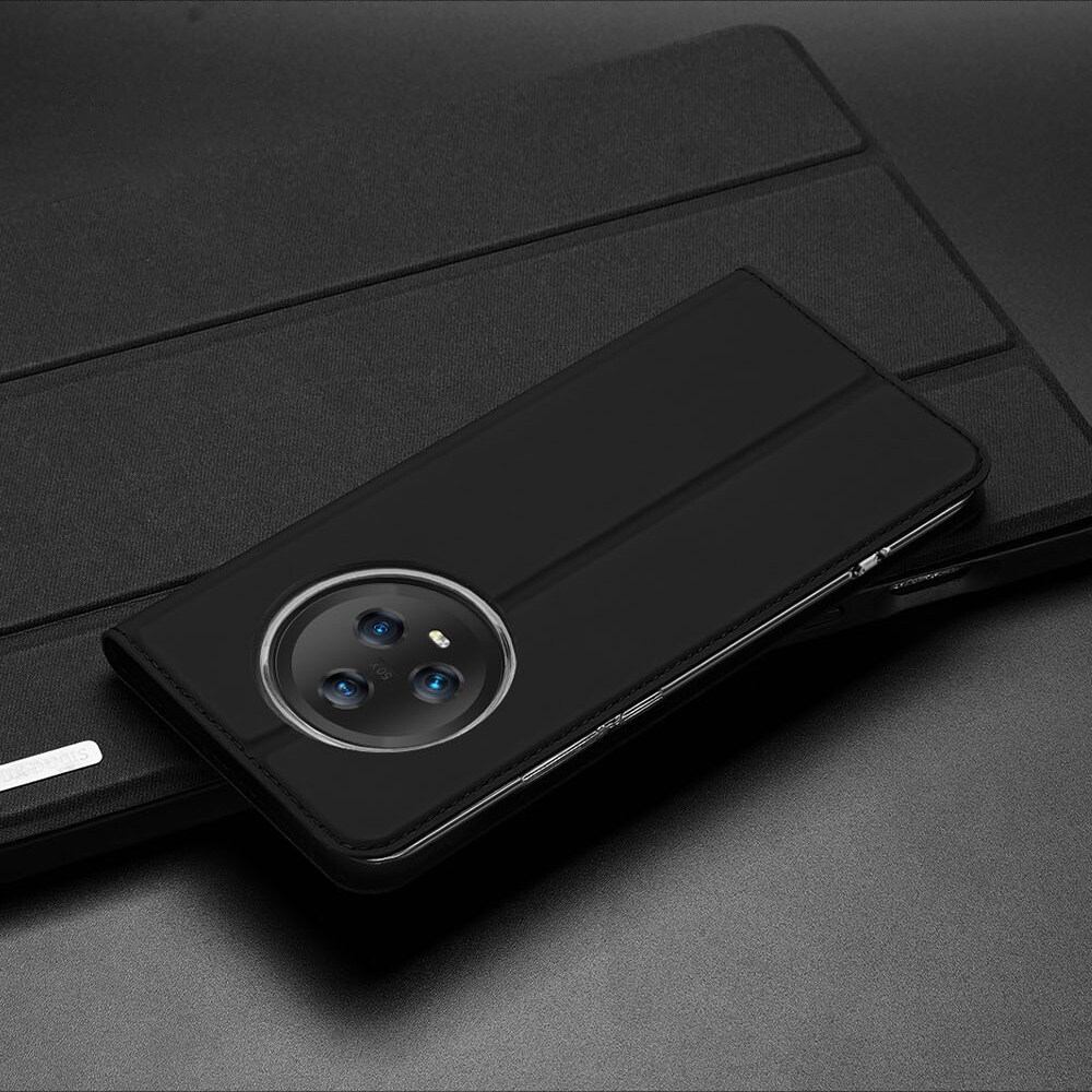 Dux Ducis Skin Pro-etui til Honor Magic5 flip cover kort tegnebog stativ sort