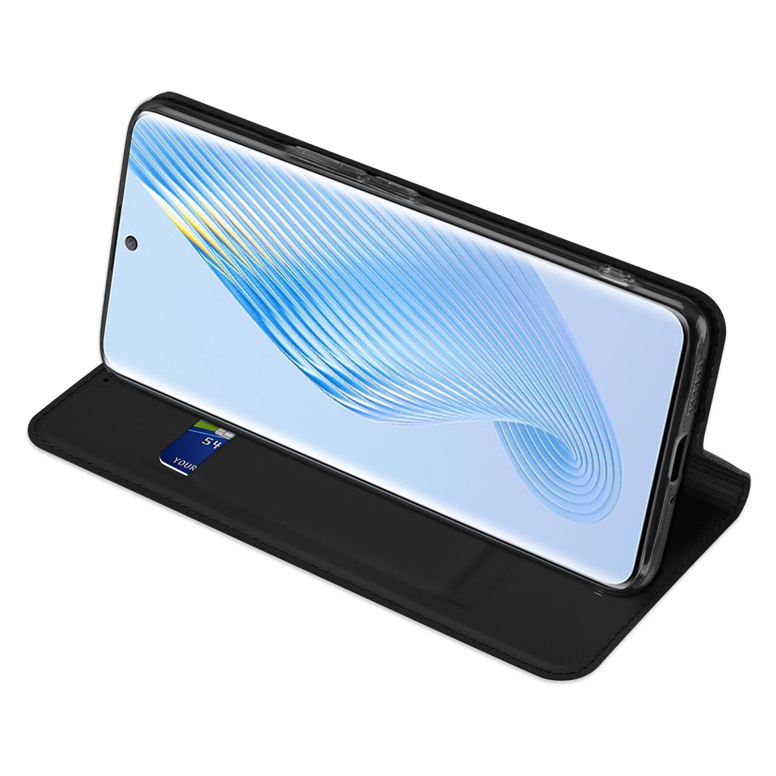 Dux Ducis Skin Pro-etui til Honor Magic5 flip cover kort tegnebog stativ sort