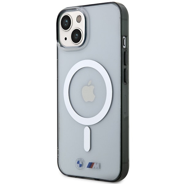 BMW BMHMP14SHCRS iPhone 14 6,1" etui gennemsigtigt hardcase Silver Ring MagSafe