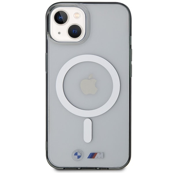 BMW BMHMP14SHCRS iPhone 14 6,1" etui gennemsigtigt hardcase Silver Ring MagSafe