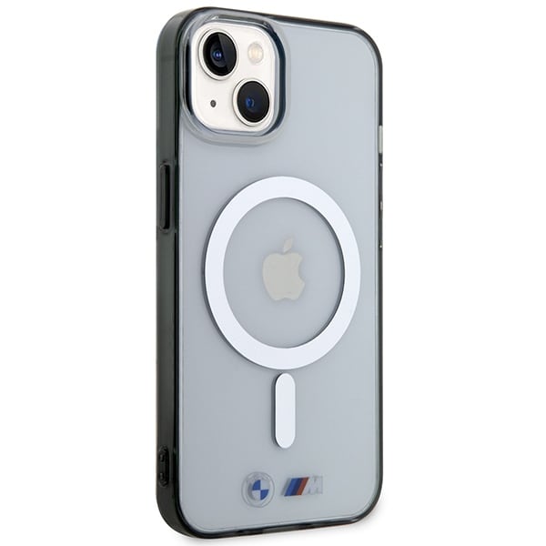 BMW BMHMP14SHCRS iPhone 14 6,1" etui gennemsigtigt hardcase Silver Ring MagSafe