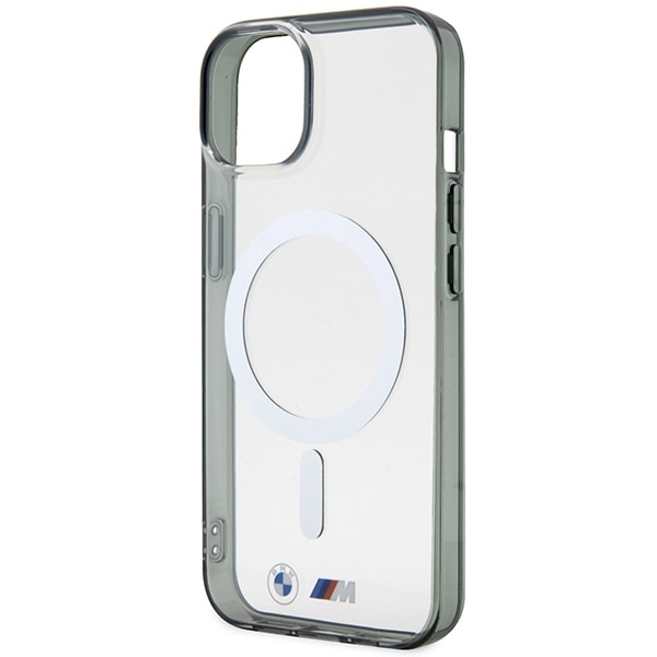 BMW BMHMP14SHCRS iPhone 14 6,1" etui gennemsigtigt hardcase Silver Ring MagSafe