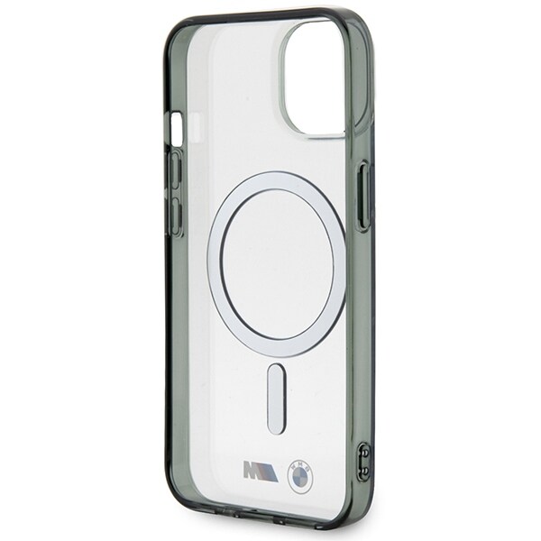 BMW BMHMP14SHCRS iPhone 14 6,1" etui gennemsigtigt hardcase Silver Ring MagSafe