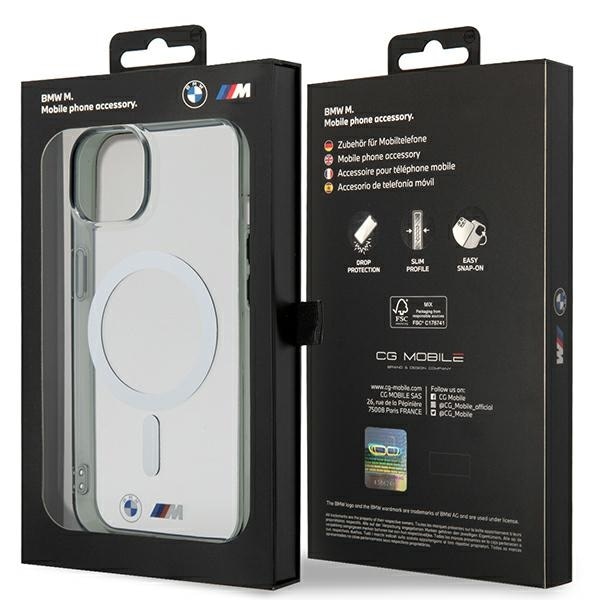 BMW BMHMP14SHCRS iPhone 14 6,1" etui gennemsigtigt hardcase Silver Ring MagSafe