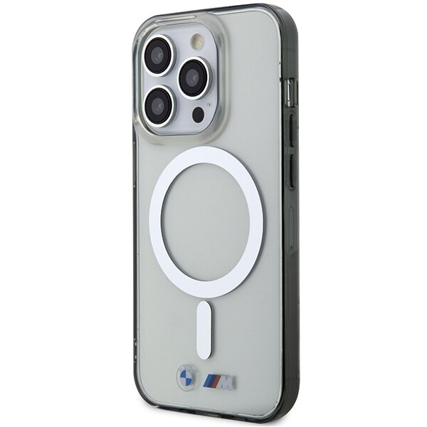 Kuffert BMW BMHMP14XHCRS iPhone 14 Pro Max 6,7" gennemsigtig hardcase Silver Ring MagSafe