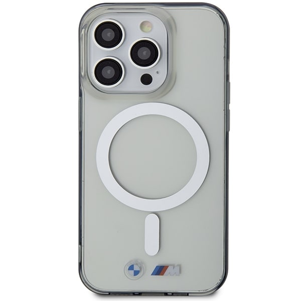 Kuffert BMW BMHMP14XHCRS iPhone 14 Pro Max 6,7" gennemsigtig hardcase Silver Ring MagSafe