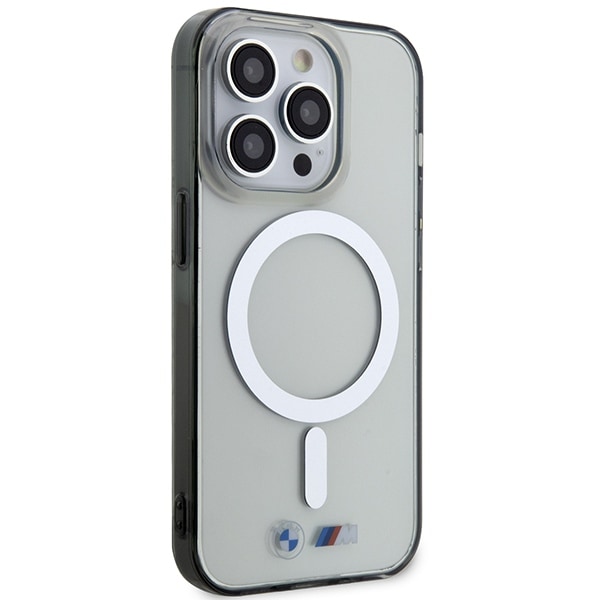 Kuffert BMW BMHMP14XHCRS iPhone 14 Pro Max 6,7" gennemsigtig hardcase Silver Ring MagSafe