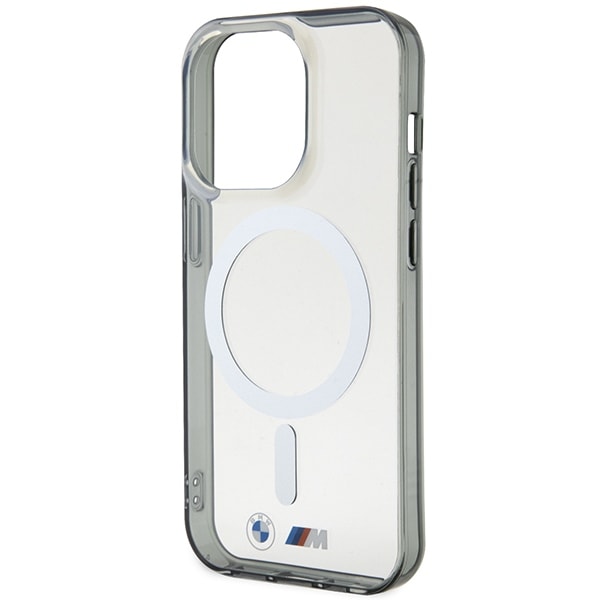Kuffert BMW BMHMP14XHCRS iPhone 14 Pro Max 6,7" gennemsigtig hardcase Silver Ring MagSafe