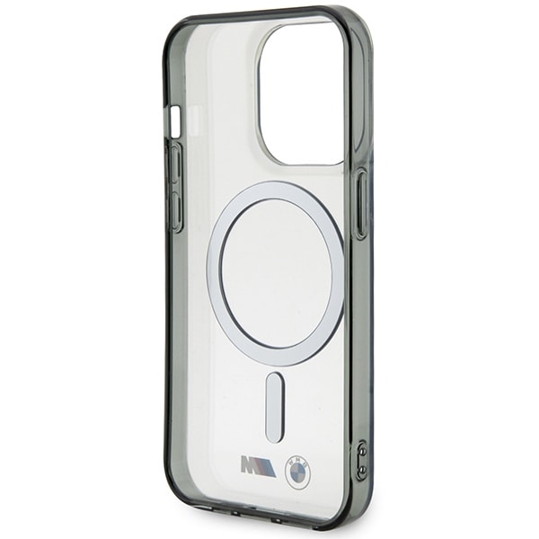 Kuffert BMW BMHMP14XHCRS iPhone 14 Pro Max 6,7" gennemsigtig hardcase Silver Ring MagSafe