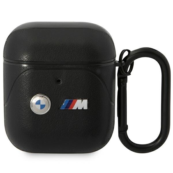 BMW BMA222PVTK AirPods 1/2 cover sort/sort Læder Buet linje