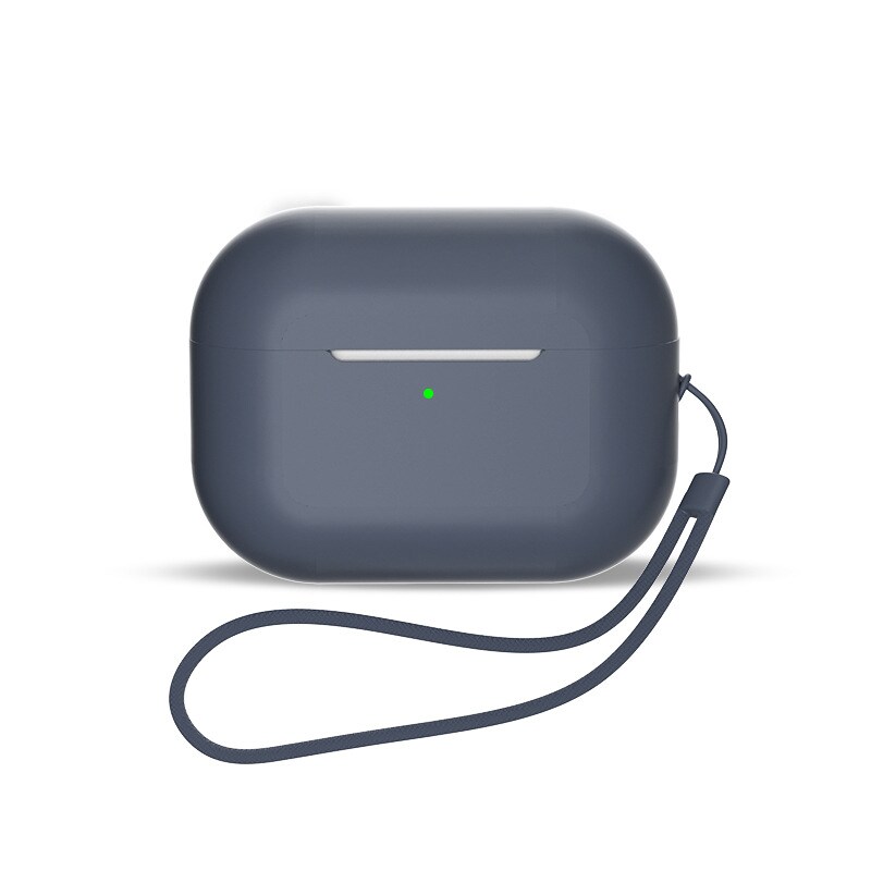 Silikoneetui til AirPods 3 + snor til håndledsrem - blå