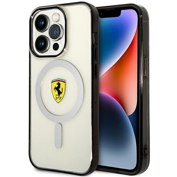 Ferrari FEHMP14LURKT iPhone 14 Pro 6,1" klar/gennemsigtig hardcase Outline Magsafe