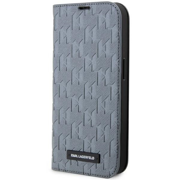 Karl Lagerfeld KLBKP14XSAKLHPG iPhone 14 Pro Max 6.7" bogreol sølv/sølv Saffiano Monogram