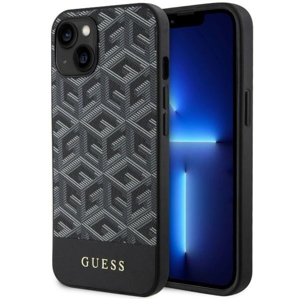 Guess GUHMP14SHGCFSEK iPhone 14 6,1" sort/sort hardcase GCube Stripes MagSafe