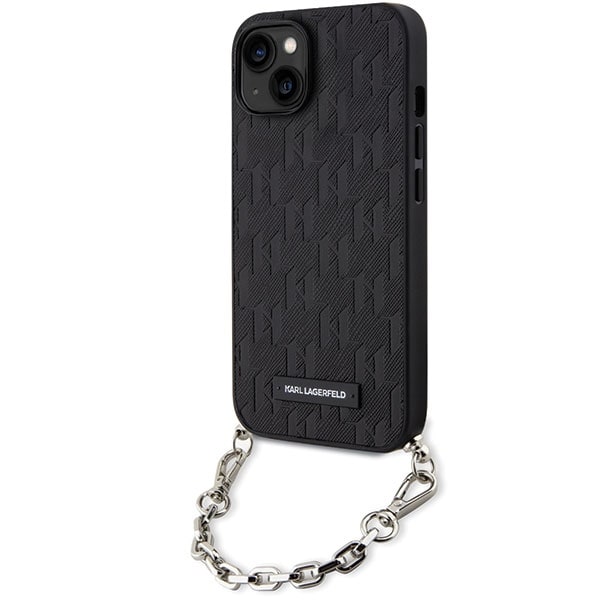 Karl Lagerfeld KLHCP14SSACKLHPK iPhone 14 6,1" sort/sort hardcase Saffiano Monogram Chain