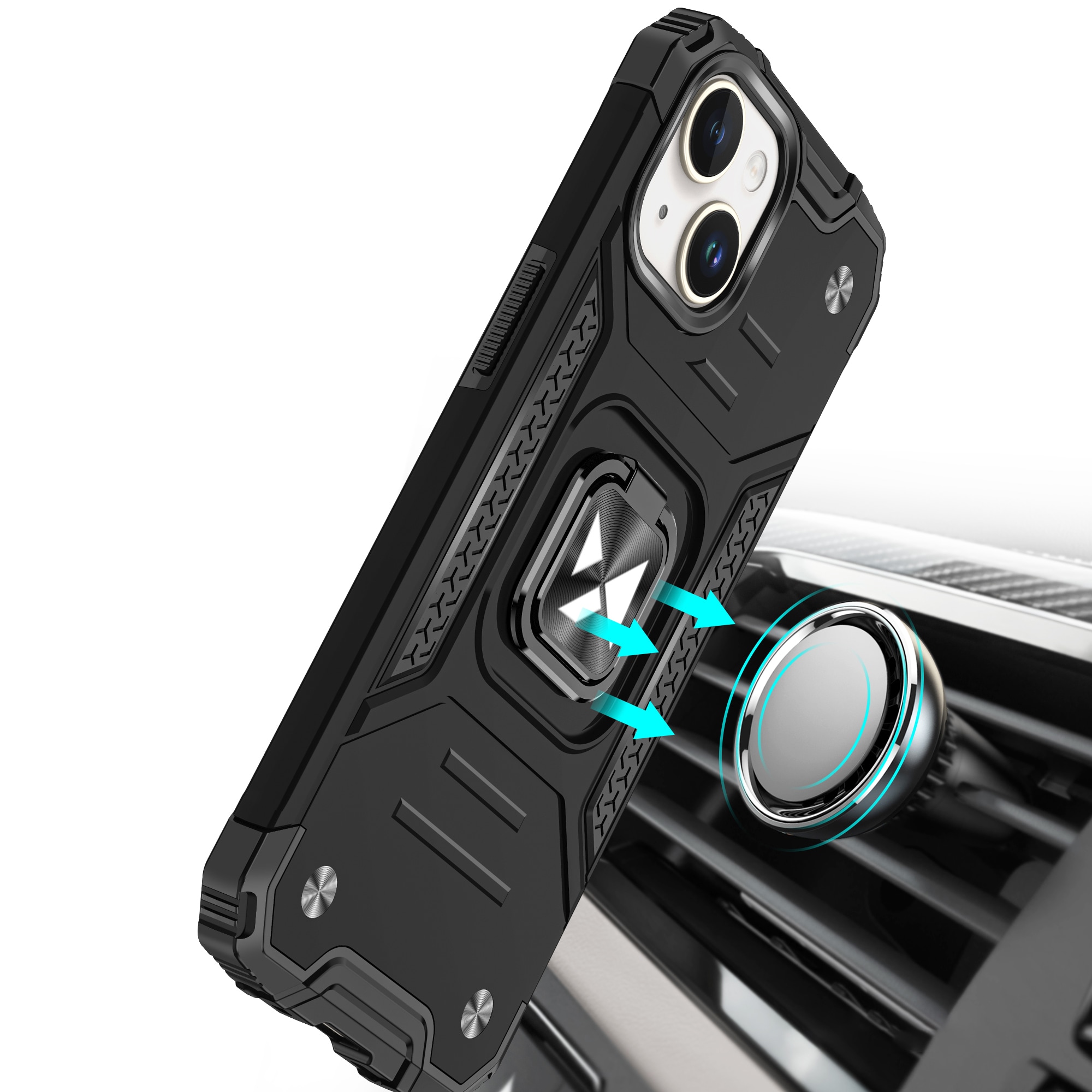 Panseret etui med fingerholder til iPhone 15 Plus Wozinsky Ring Armor - guld