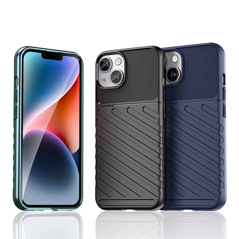 Armored iPhone 15 Plus Thunder Case - blå