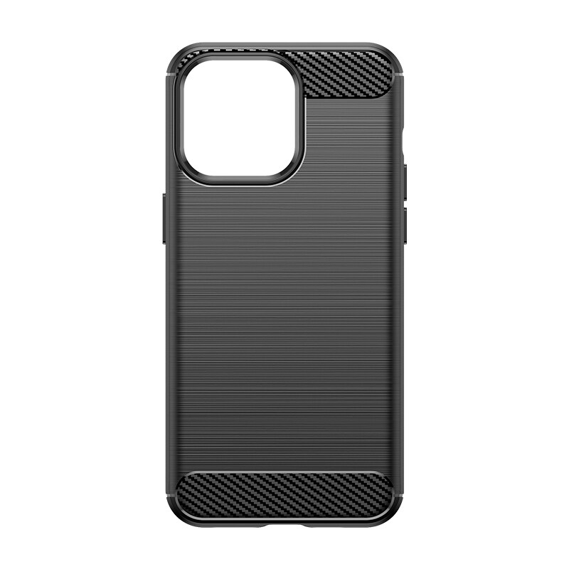 Fleksibelt etui med kulstofmønster til iPhone 15 Pro Carbon Case - blå