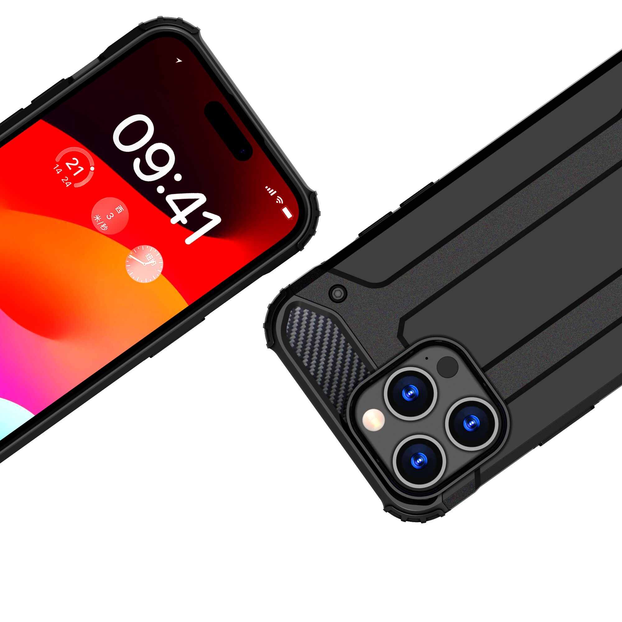 iPhone 15 Pro Hybrid Armor-etui - blå