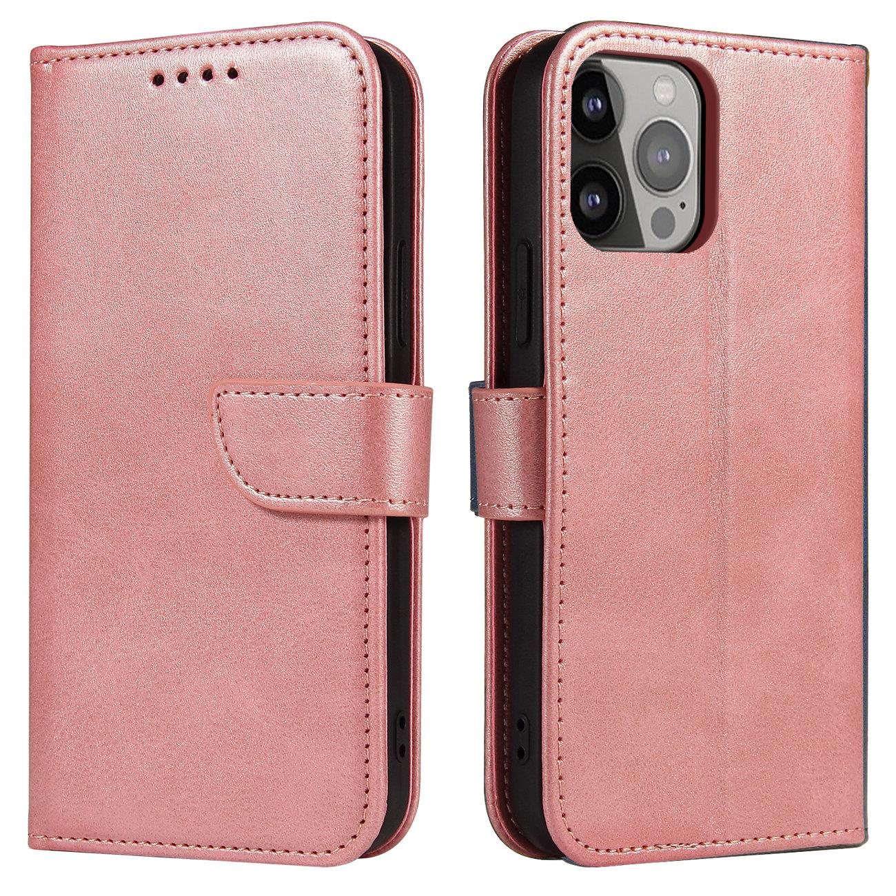 Pungetui med stander til iPhone 15 Plus Magnet-etui - Pink