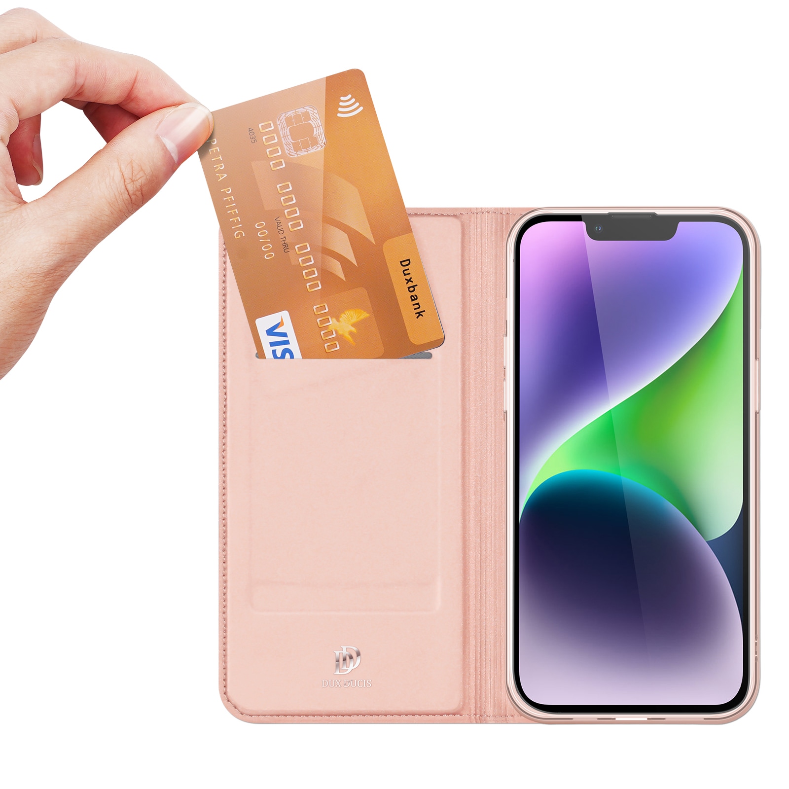 Dux Ducis Skin Pro Wallet-etui til iPhone 15 Plus - Pink