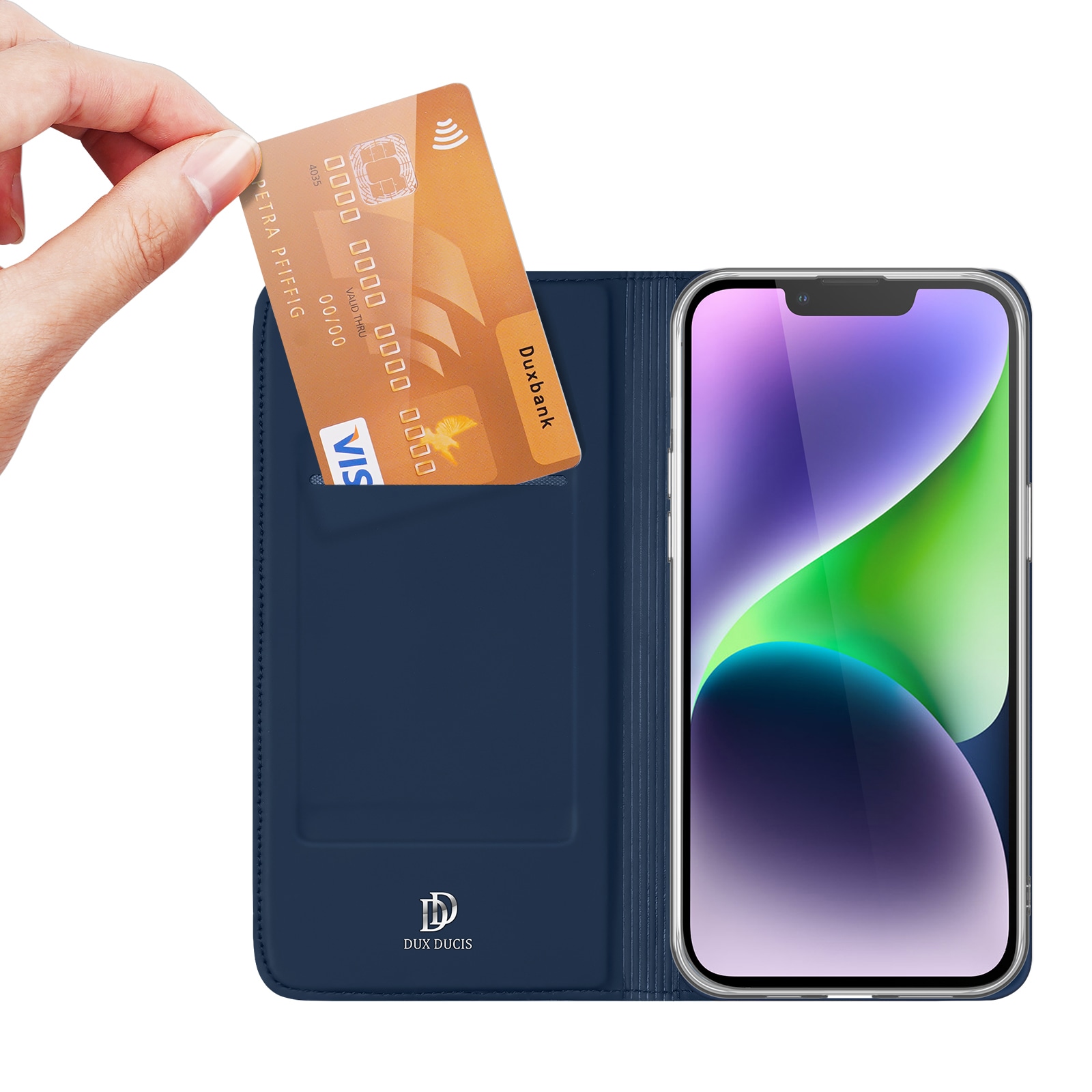 Dux Ducis Skin Pro Wallet-etui til iPhone 15 Plus - Blå