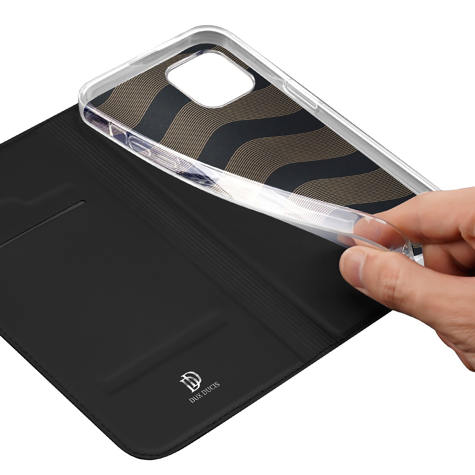Dux Ducis Skin Pro Wallet-etui til iPhone 15 Plus - Sort