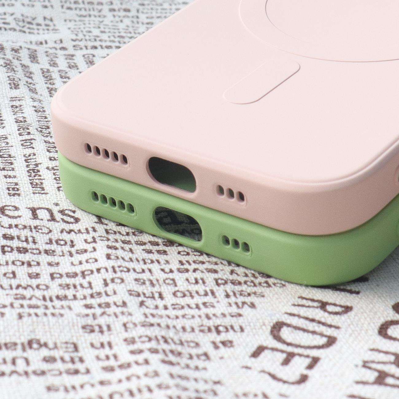 MagSafe-kompatibelt silikoneetui til iPhone 15 Plus silikoneetui - grå