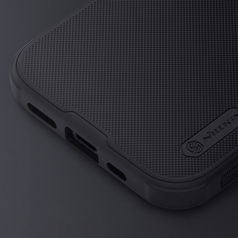 Nillkin Super Frosted Shield Pro forstærket etui til iPhone 15 Plus - blå
