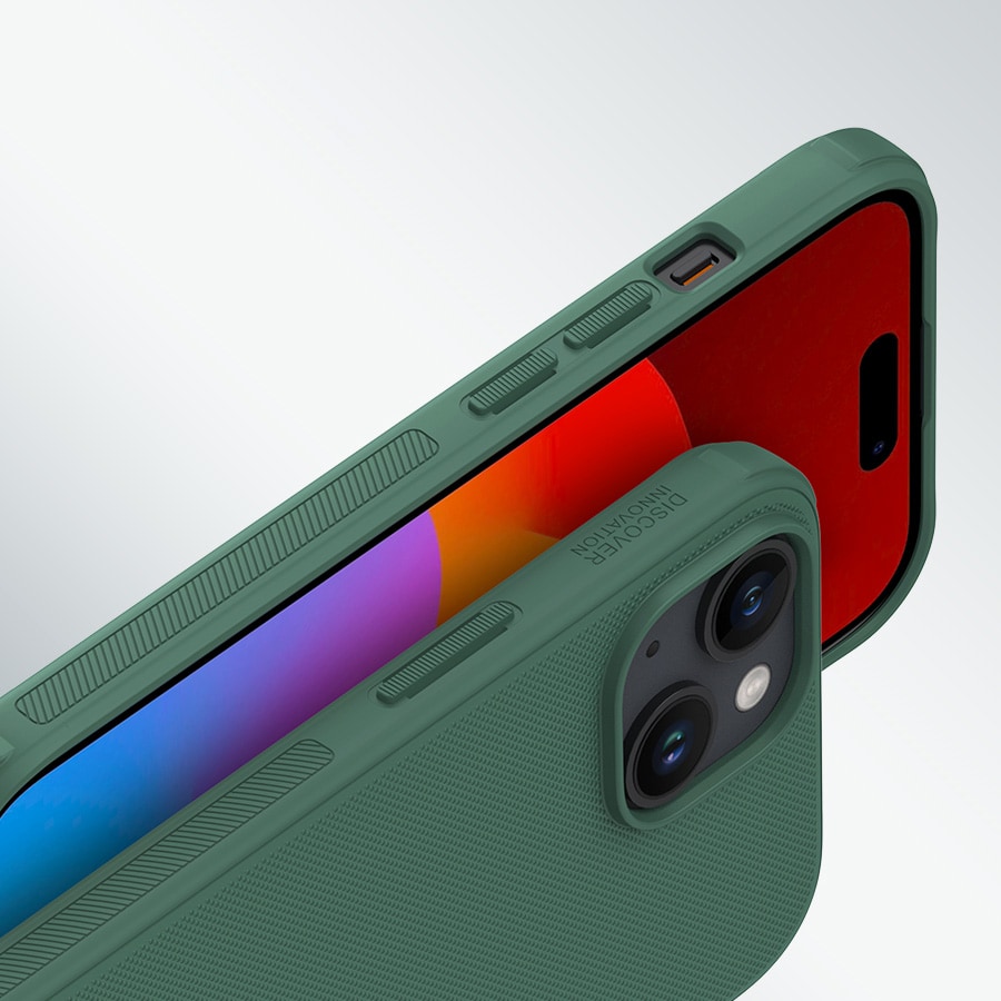 Nillkin Super Frosted Shield Pro forstærket etui til iPhone 15 Plus - blå