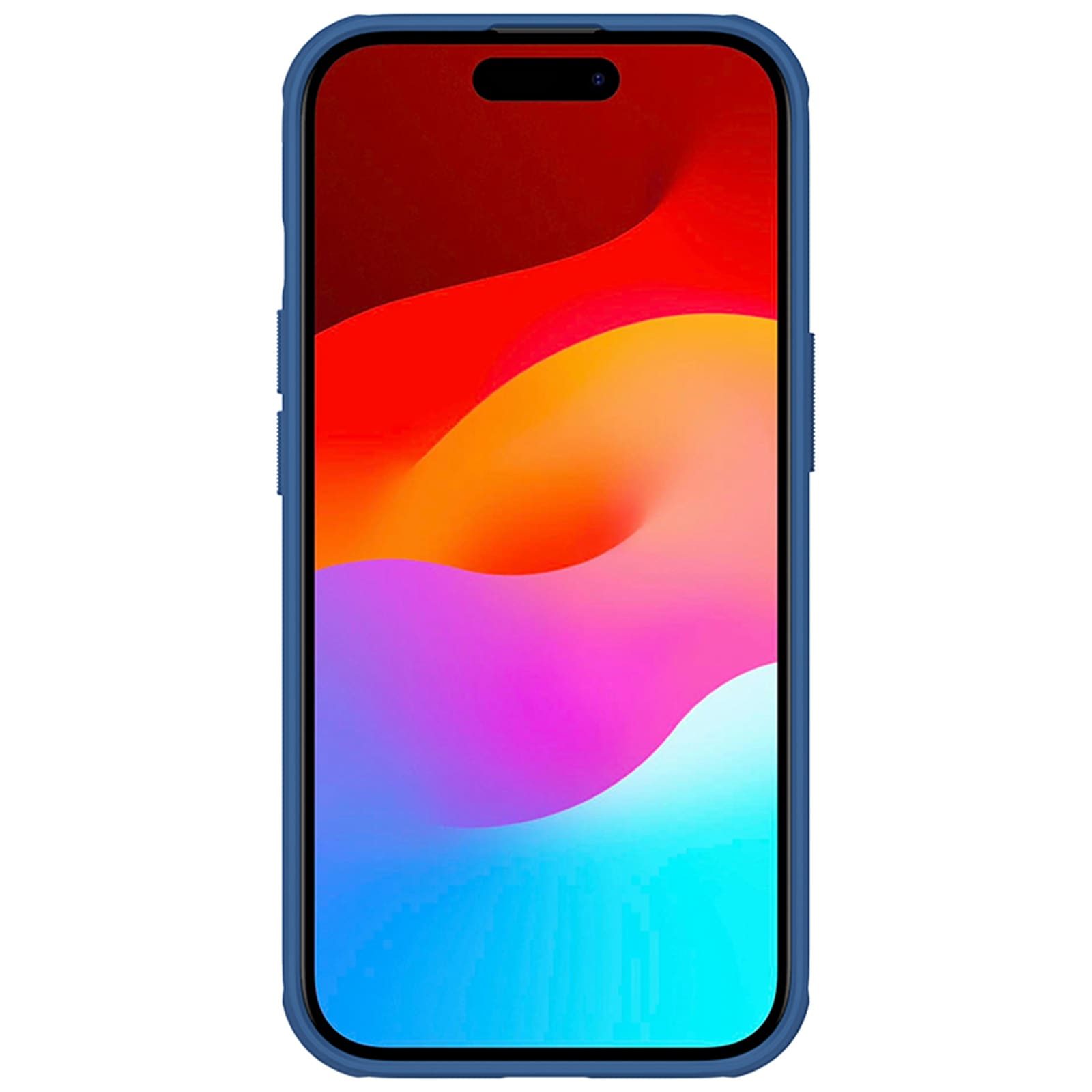 Nillkin Super Frosted Shield Pro forstærket etui til iPhone 15 Plus - blå