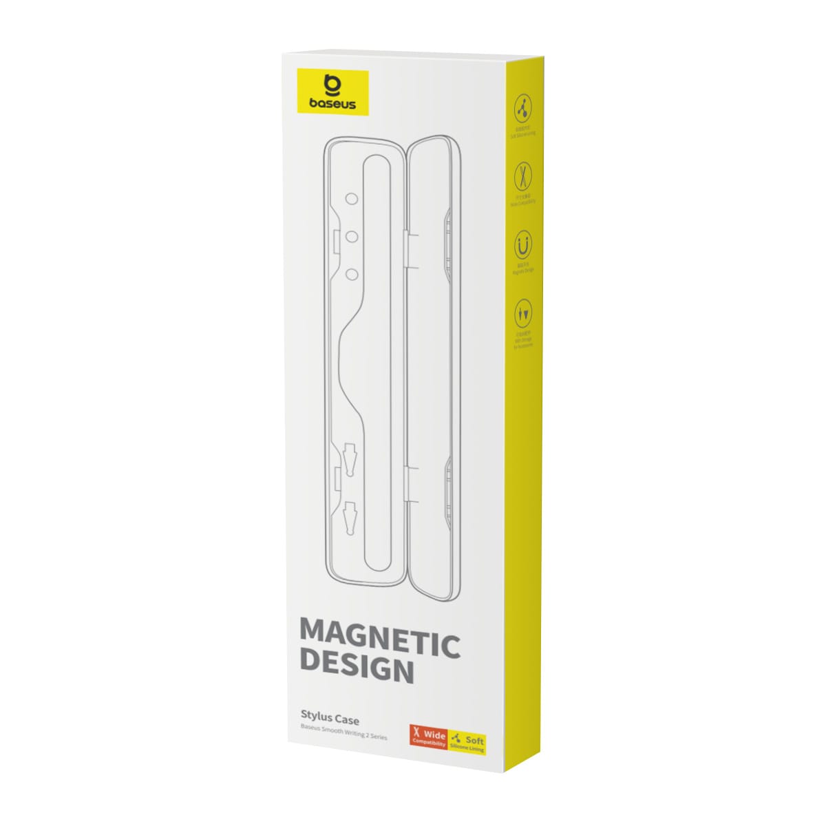 Stylus-etui til Baseus Smooth Writing 2-tabletten - hvid