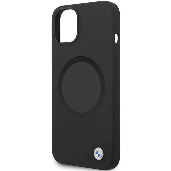 BMW BMHMP14SSILBK2 etui til iPhone 14 - sort Signature Liquid Silicone MagSafe