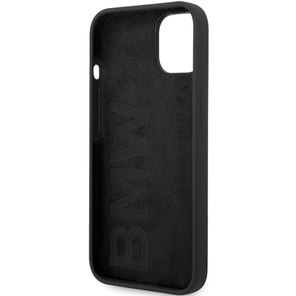 BMW BMHMP14SSILBK2 etui til iPhone 14 - sort Signature Liquid Silicone MagSafe