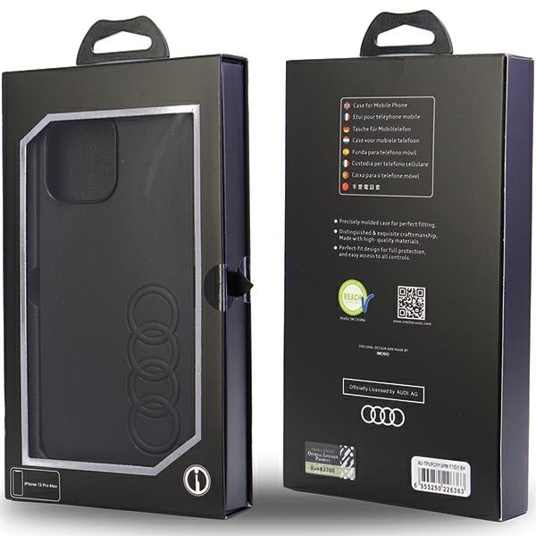 Audi syntetisk læder iPhone 13 Pro Max 6,7" sort/sort hardcase AU-TPUPPCIP13PM-TT/D1-BK