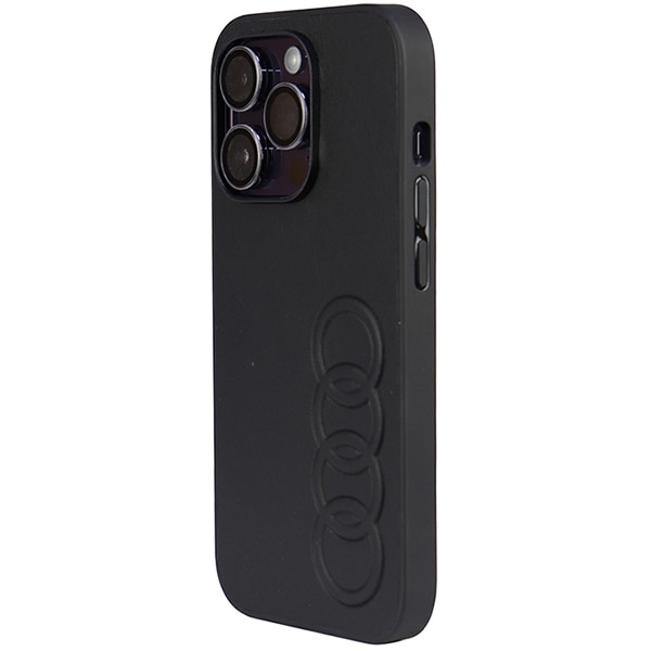 Audi syntetisk læder iPhone 14 Pro 6.1" sort/sort hardcase AU-TPUPPCIP14P-TT/D1-BK