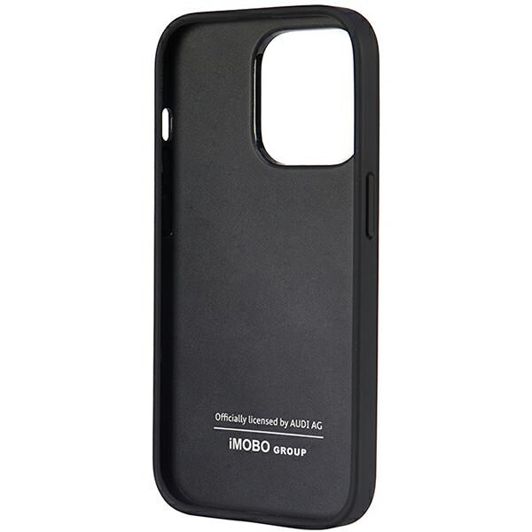 Audi syntetisk læder iPhone 14 Pro 6.1" sort/sort hardcase AU-TPUPPCIP14P-TT/D1-BK