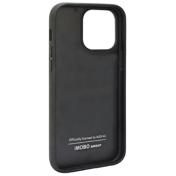Audi kulfiberstribe iPhone 14 Pro 6,1" sort/sort hardcase AUS-TPUPCIP14P-R8/D1-BK