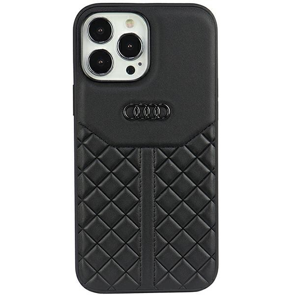Audi Genuine Leather iPhone 13 Pro Max 6.7" sort/sort hardcase AU-TPUPPCIP13PM-Q8/D1-BK