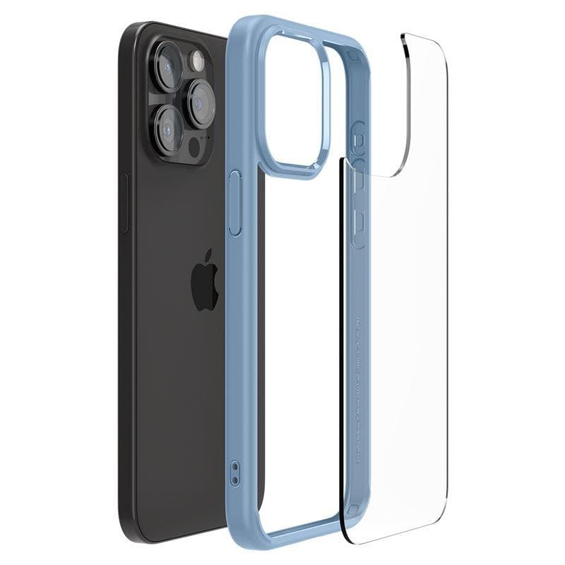 Spigen Crystal Hybrid-etui til iPhone 15 Pro Max - Klar blå