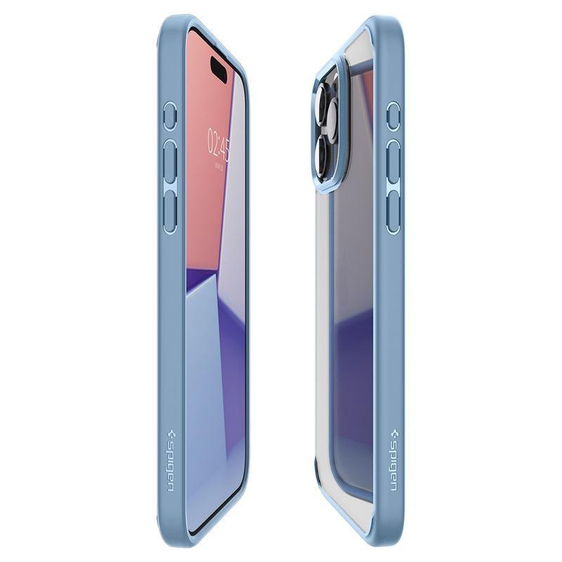 Spigen Crystal Hybrid-etui til iPhone 15 Pro Max - Klar blå