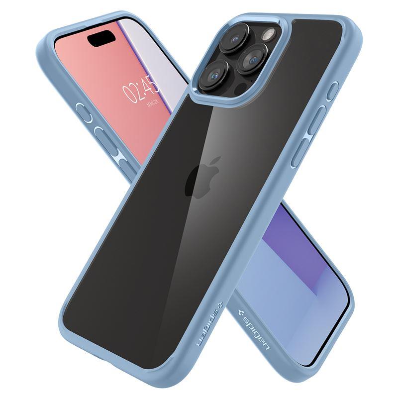 Spigen Crystal Hybrid-etui til iPhone 15 Pro Max - Klar blå